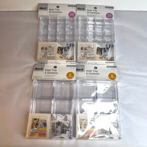 The Container Store Mini Trays NEW Set of 4 Inner Trays 6 & 20 Divisions Like-It